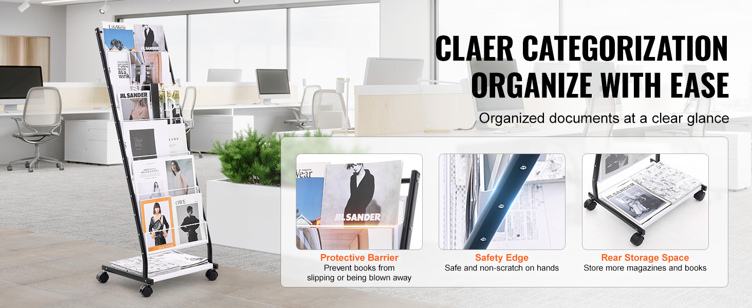 floor standing portable literature rack