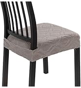 SearchI Stretch Dining Chair Seat Covers Set of 6, Soft Removable Washable Seat Covers for Dining...