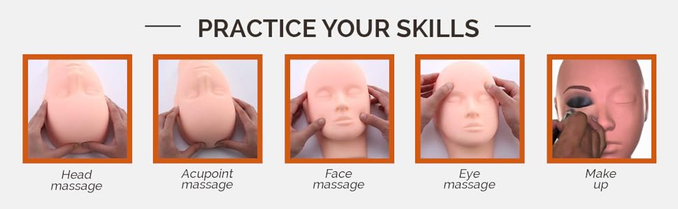 D-DIVINE MakeUp Face Mannequin Dummy Head Reusable for Makeup Practice Model Massage Dummy SPN-FOR1