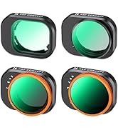 K&F Concept UV, CPL, VND2-32, VND32-512 Filter Kit Compatible with DJI Mini 4 Pro 4 Pack UV Polar...