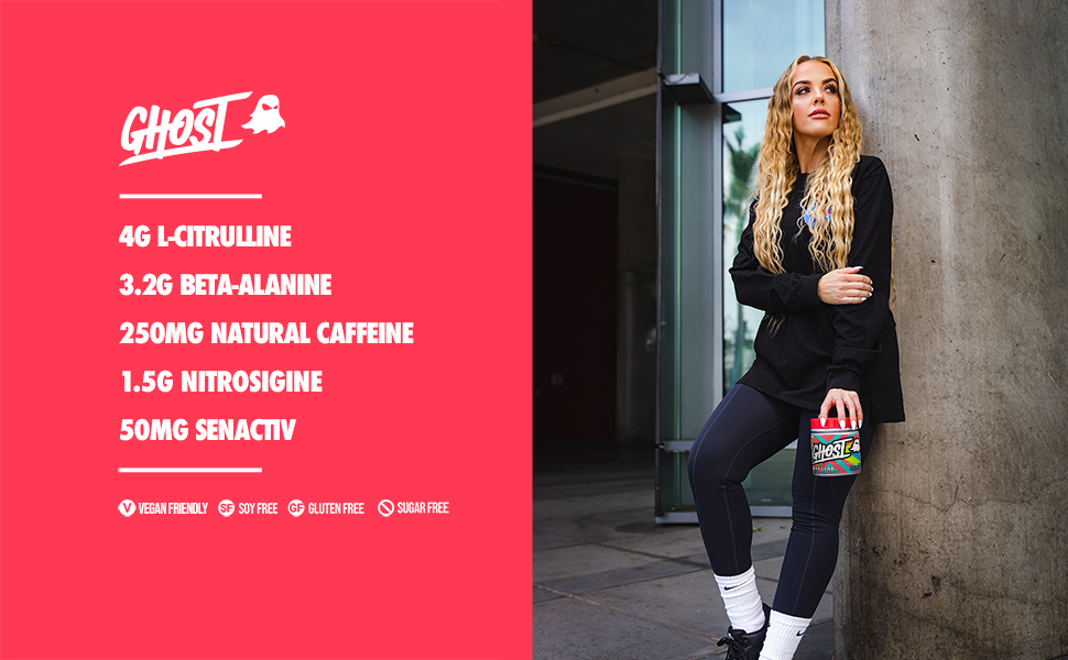 GHOST Legend PreWorkout Energy Powder 25 Servings Caffeine, L