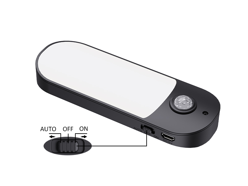 Motion Sensor Lights Indoor 2 Pack Led Night Light USB Rechargeable ON/AUTO/Off Battery Operated