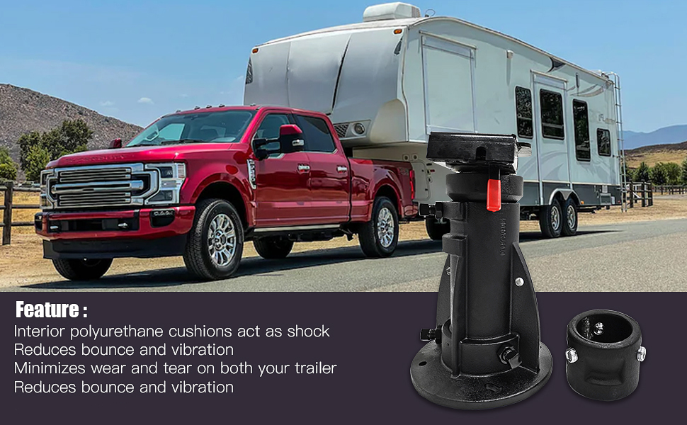 LoftMarte C5G1216 High performance Adjustable Cushioned 5th Wheel to