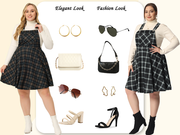 Apolina　Agnes Pinafore 　5-7y 체크앤도트