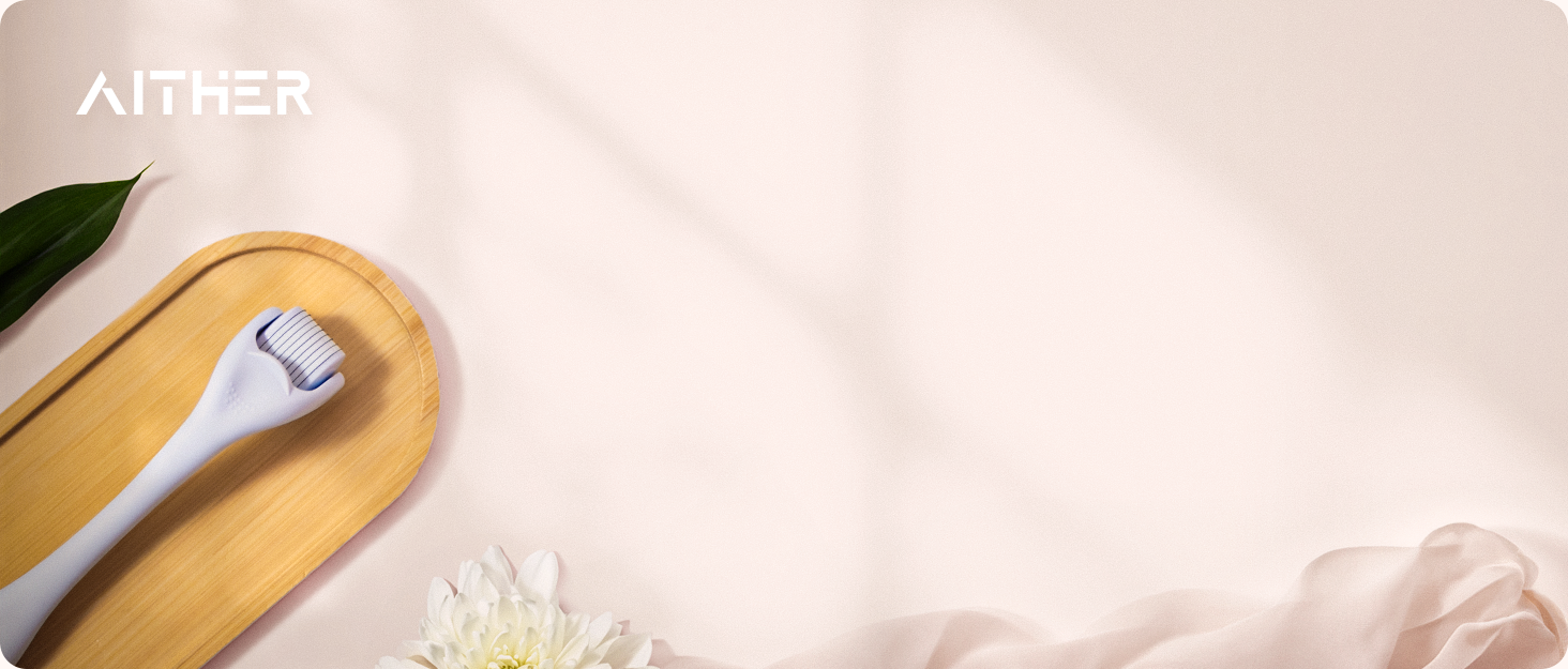 AITHER Derma Roller for face scalp beard  dermaroller at home device machine kit 