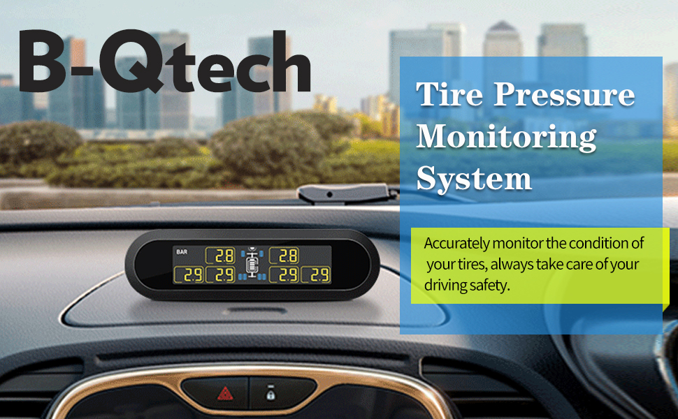 BQtech Tire Pressure Monitoring System RV Solar Wireless