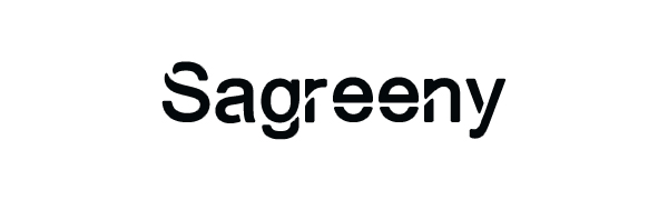 The word 'Sagreeny' displayed in large black letters on a white background.