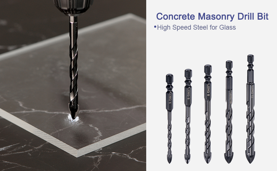 uxcell Glass Concrete Drill Bit,Masonry Drill Bits Set