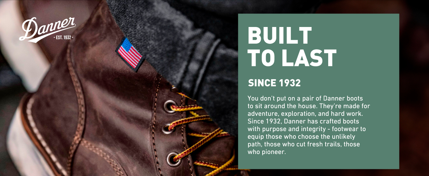 Danner 6” Bull Run Moc Toe Work Boots for Men - Oiled Full-Grain Leather Upper with Non Slip Wedge