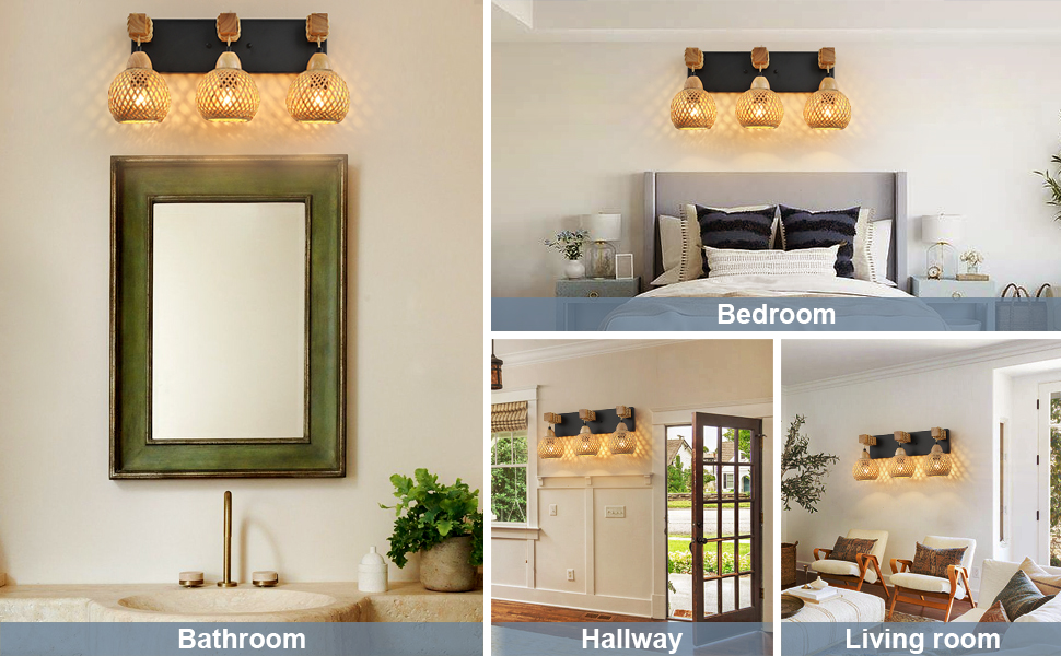 3-Light Bathroom Vanity Light Fixtures