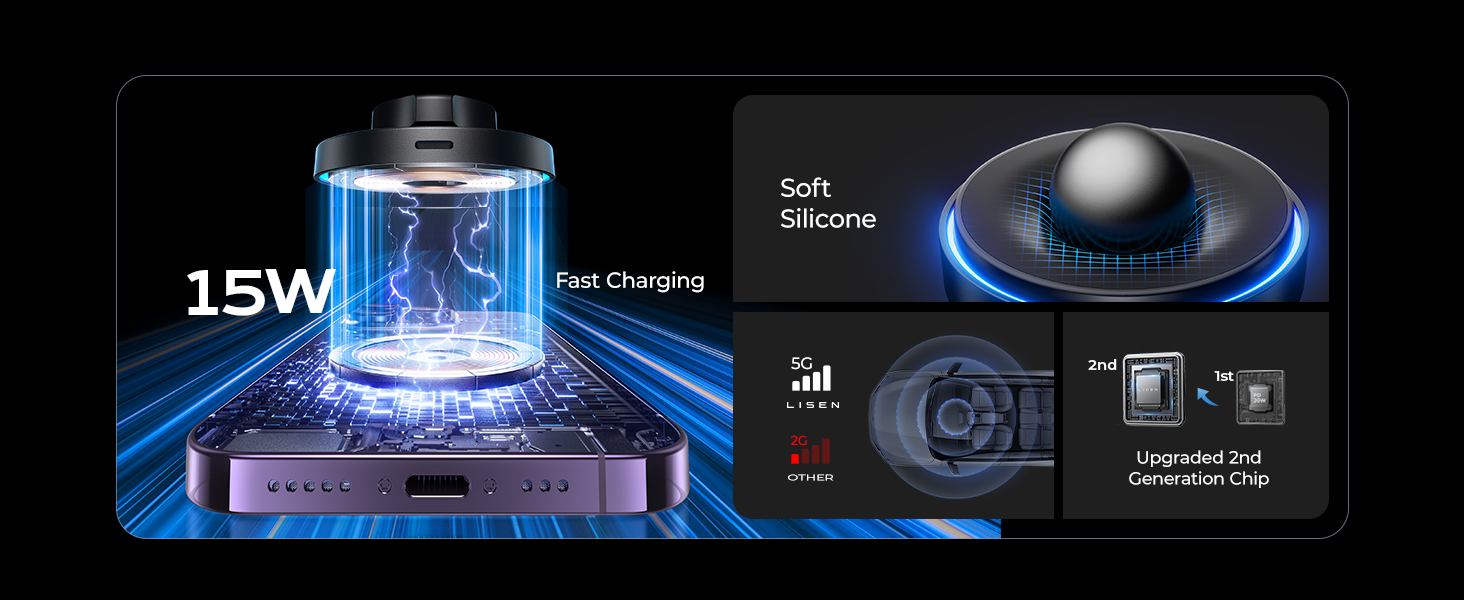 wireless car charger 15W