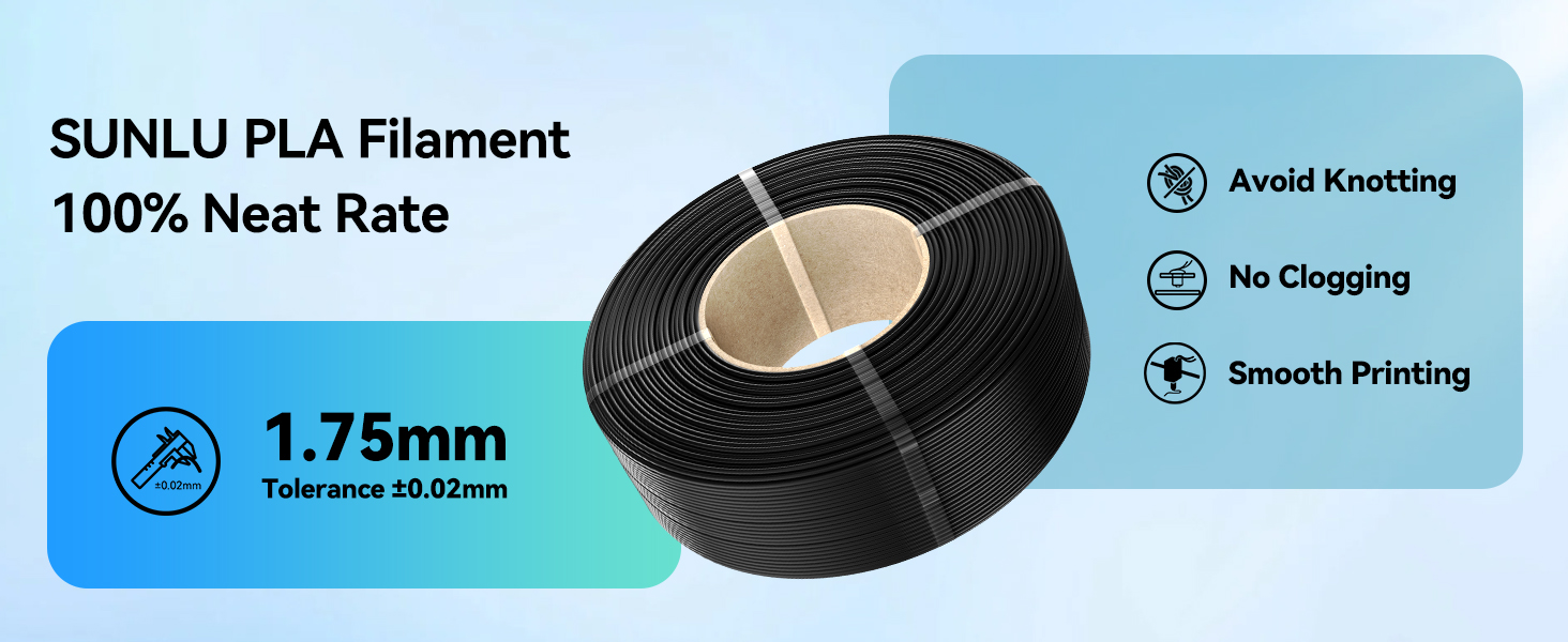 PLA Refill filament 1.75mm refill pla filament sunlu pla