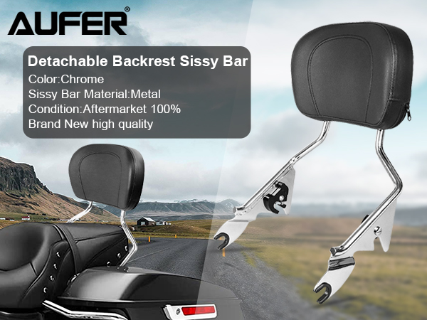 Amazon.com: AUFER Detachable Backrest Sissy Bar Upright