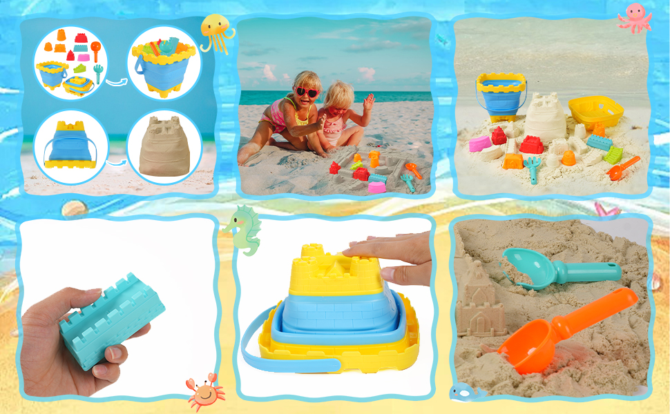 collapsible bucket beach toys