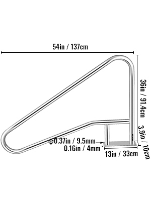 swimming pool handrail