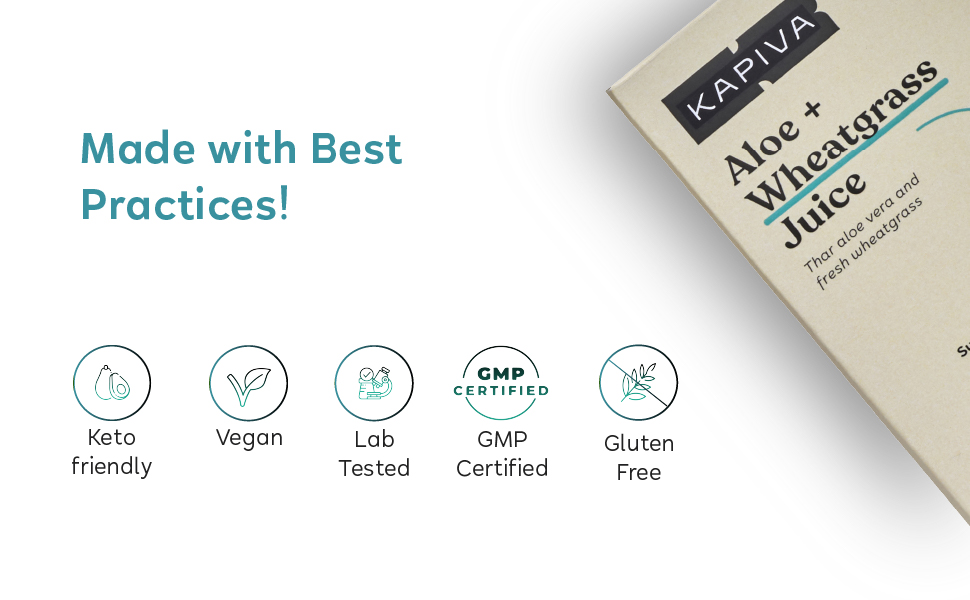 Buy Kapiva Aloe Vera + Wheatgrass Juice Natural Detoxifier (1L