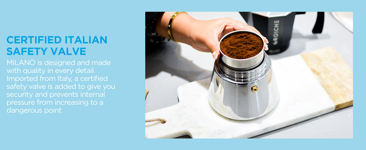 GROSCHE Milano Induction Stovetop Espresso Maker Moka Pot for Greca