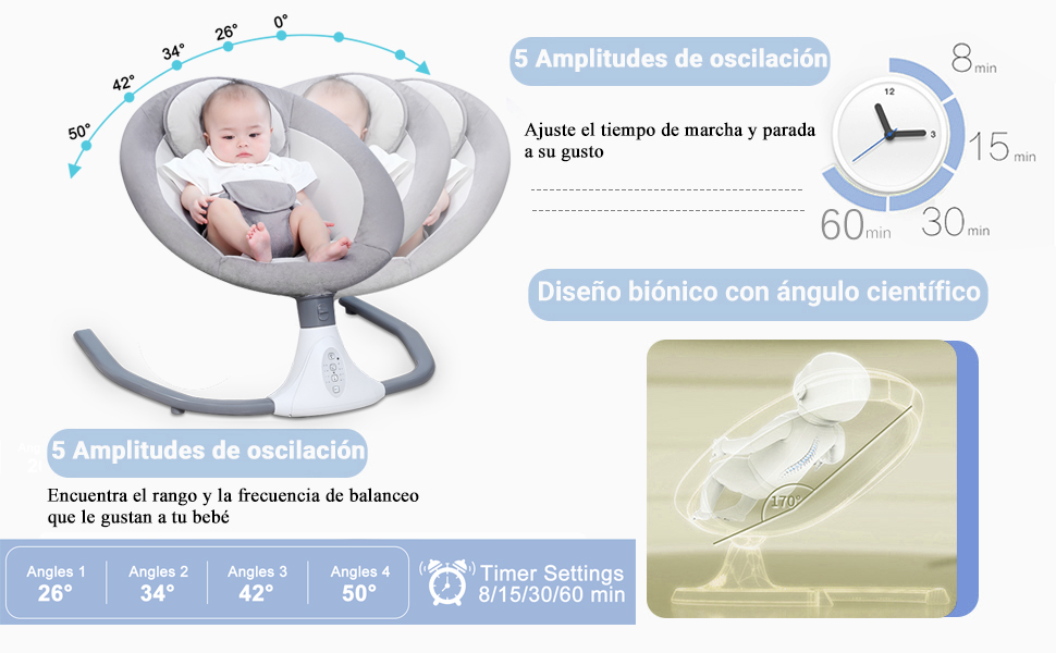 Cuna eléctrica para bebé
