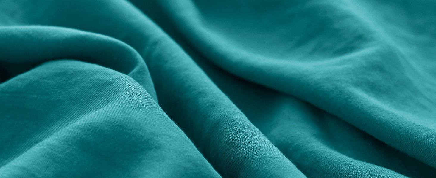 CHUN YI Kingsize Duvet Cover Sets, 100 Washed Microfiber Plain Bedding