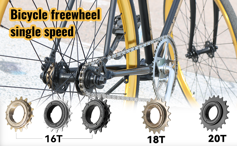 Hycline Single Speed Bicycle Freewheel 16T/18T, Bike Freewheel Amazon