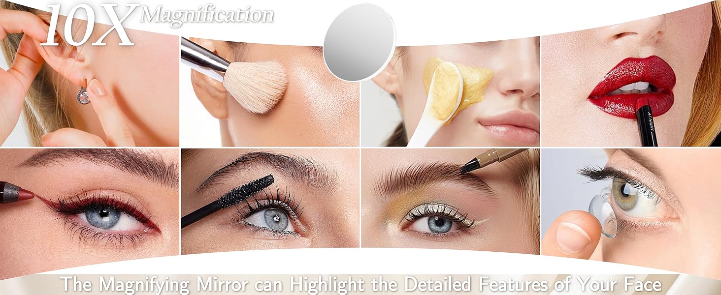 10x Magnifying Glass Makeup