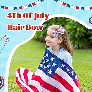 4th of july hair bow