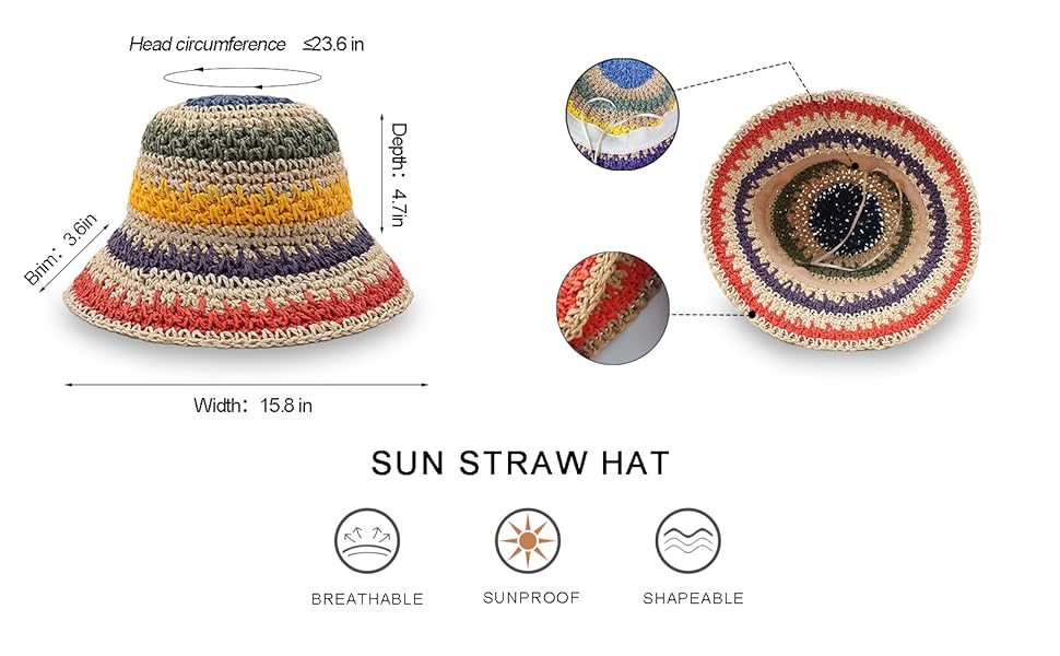 Straw Hat Size Chart