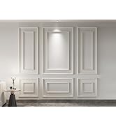 Art3d Premade Bilinear Frame Accent Molding Set, Pre-Cut Decorative Wainscoting Panel for Home Dé...