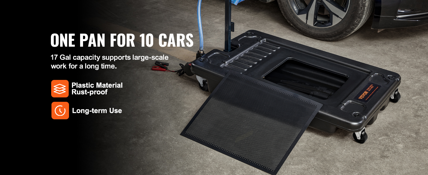 VEVOR Low Profile Oil Drain Pan, 17 Gallon Oil Drain Pan