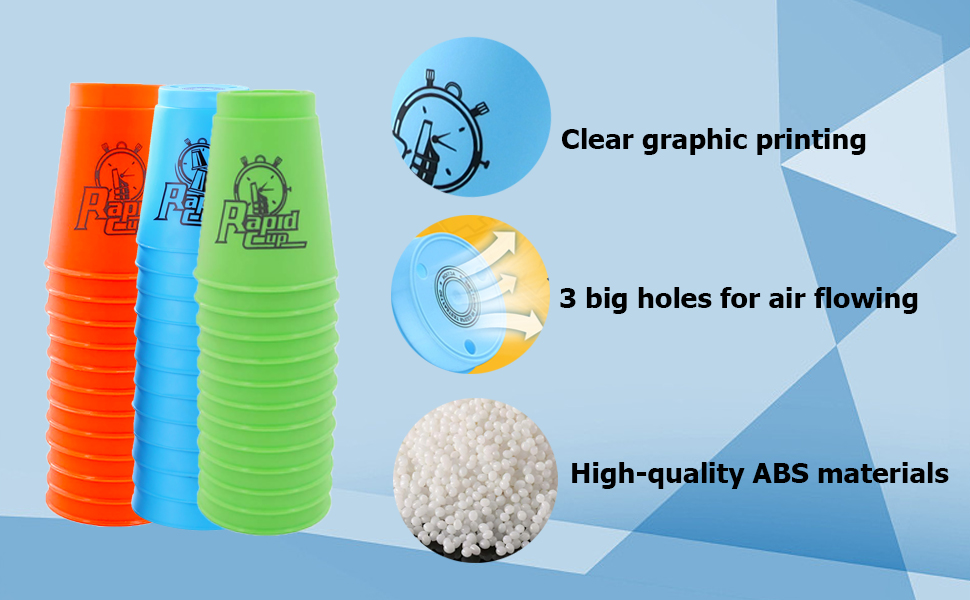 Quick Stack Cups Game, 24pcs Speed Stacking Cups Set