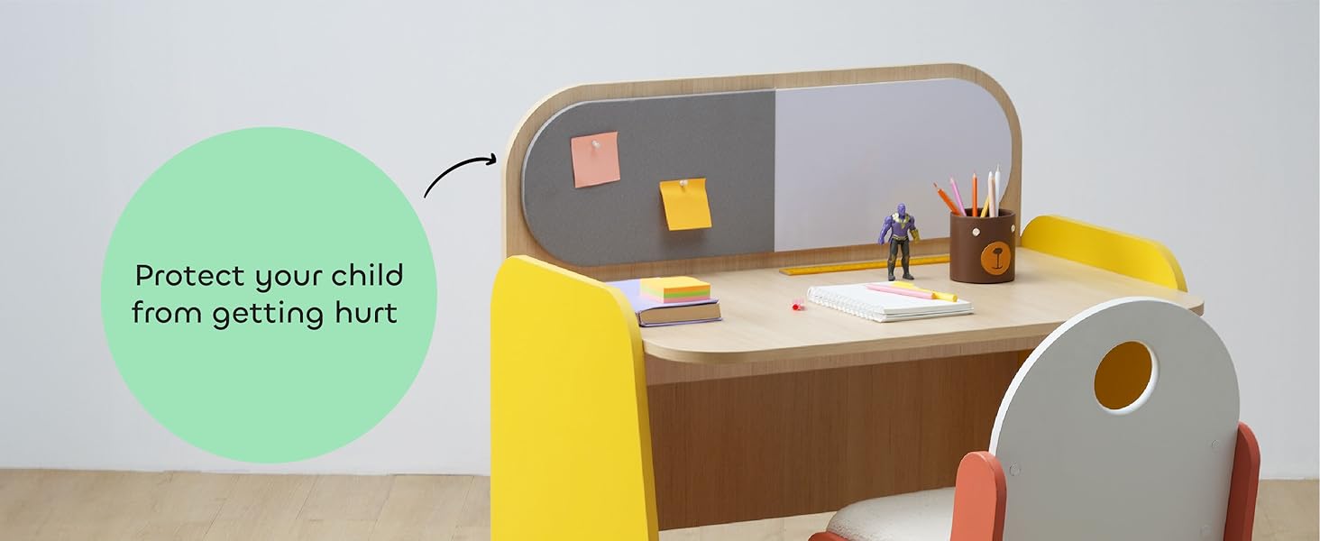 Smartsters Engineered Wooden Study Table Storage Study Table Safe