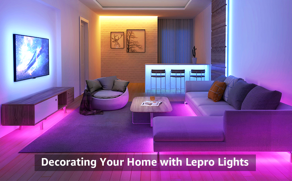 Lepro 12M LED Strip Light, RGB LED Strip with Remote Control, Colour