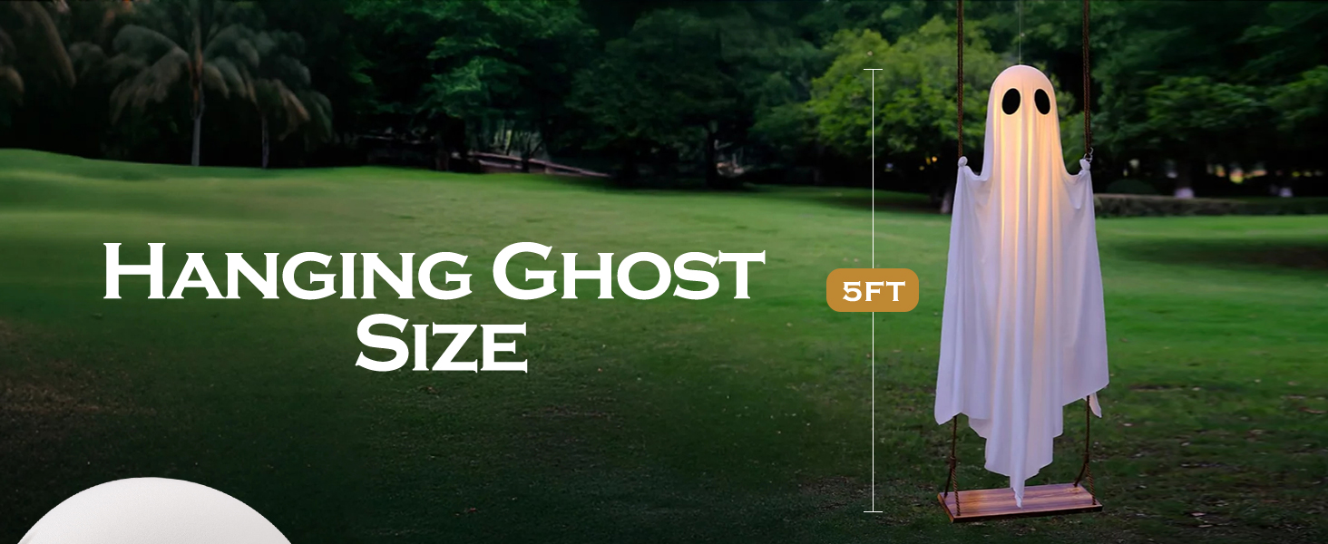 hanging ghosts halloween decor 5Ft