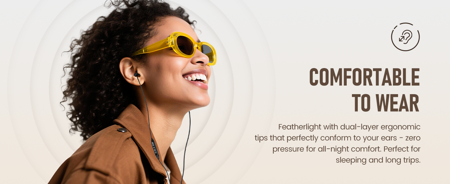 ergonomic design for sleep earphones