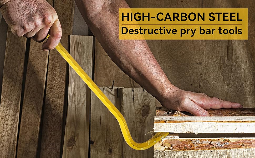 18" Gooseneck Wrecking Pry Bar Heavy duty Crowbar HeatTreated