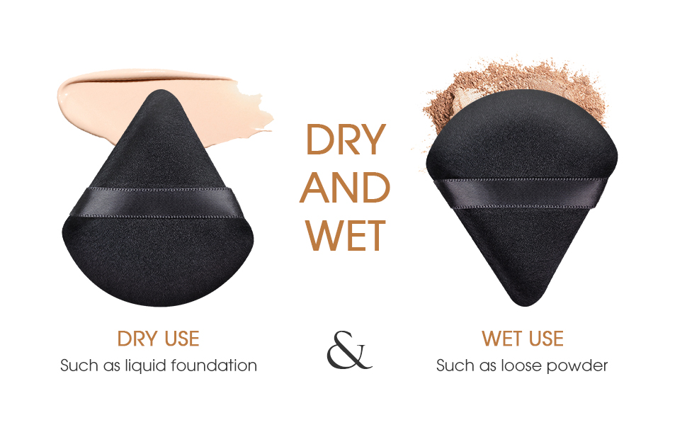 6 Pcs Triangle Powder Puff Face Soft Triangle Velvet Makeup Powder