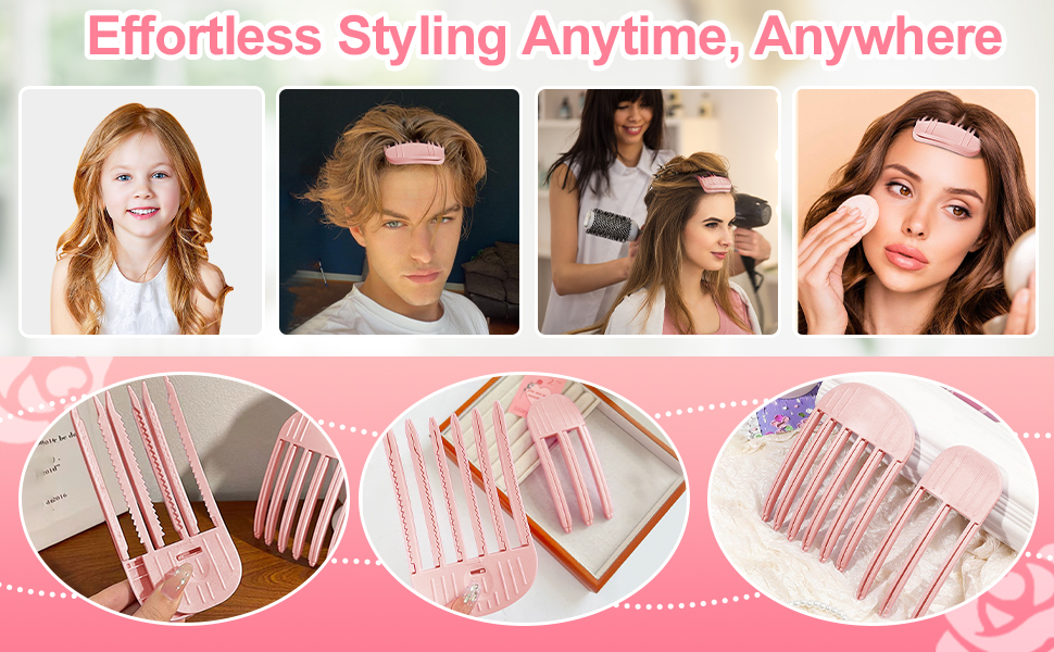 Hair Volume Clips for Fluffy Bangs, Wind Shaping Comb for Men and Women