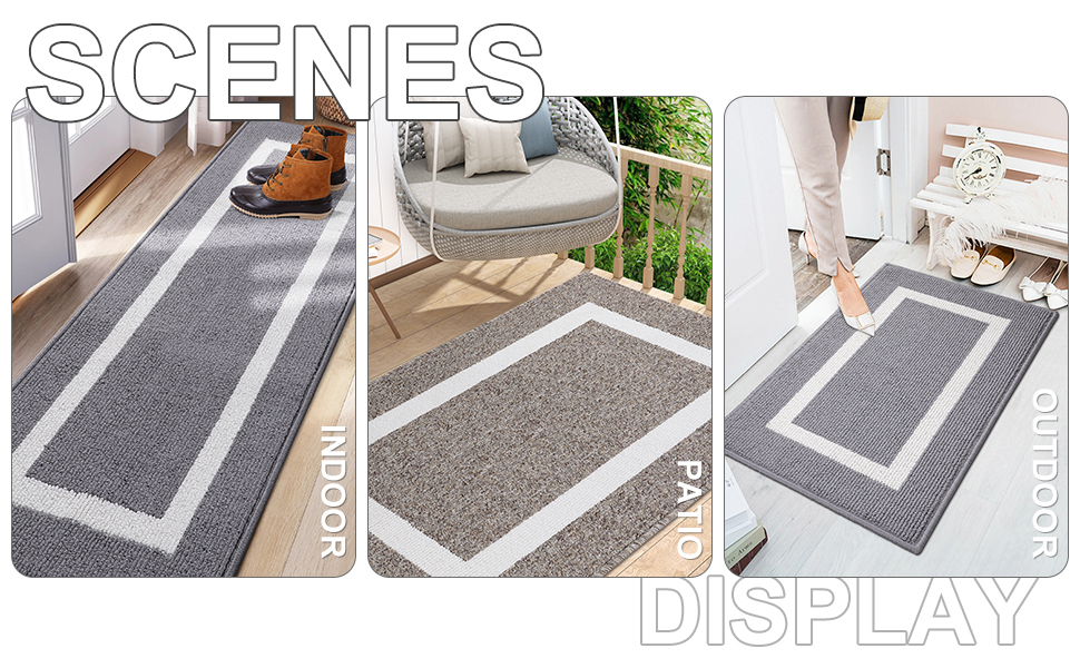 Olanly Indoor Door Mat, NonSlip Absorbent Resist Dirt Entrance Rug