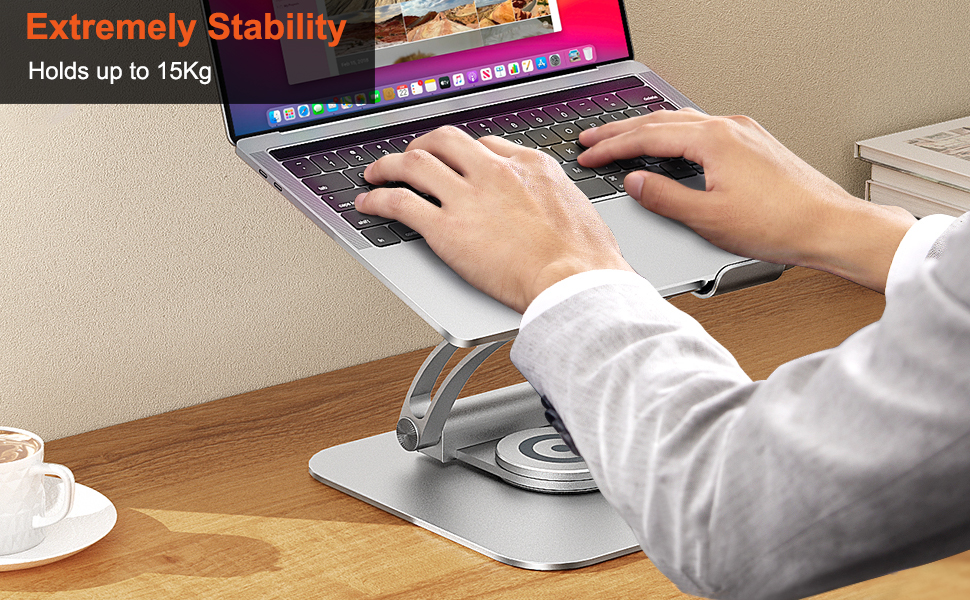 Proffisy Laptop Stand for Desk Adjustable Laptop Holder with 360