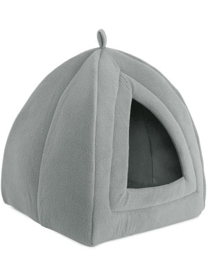 PetMaker Igloo Pet Bed with Removable Cushion Pad, Grey