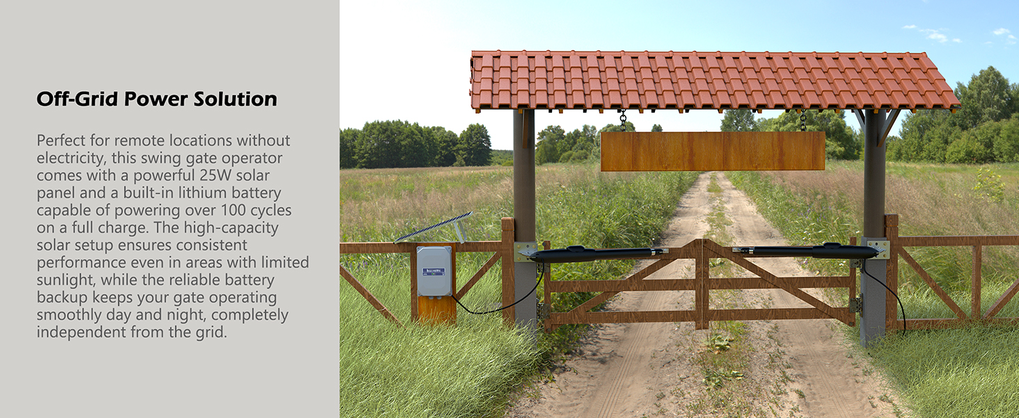 Off-grid power solution with solar and battery, works during power outage