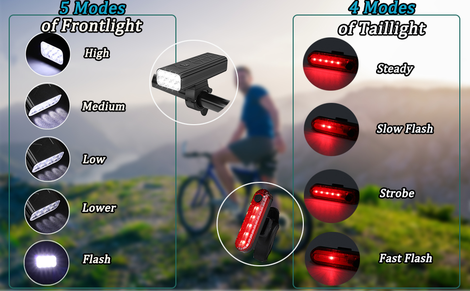 Bike Front Light and Tail Light