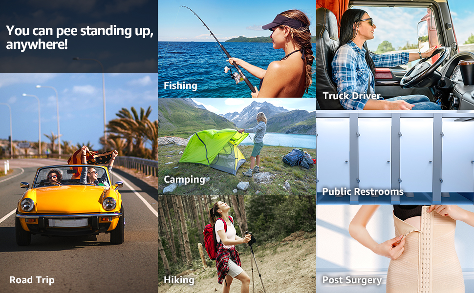 You can pee standing up, anywhere!