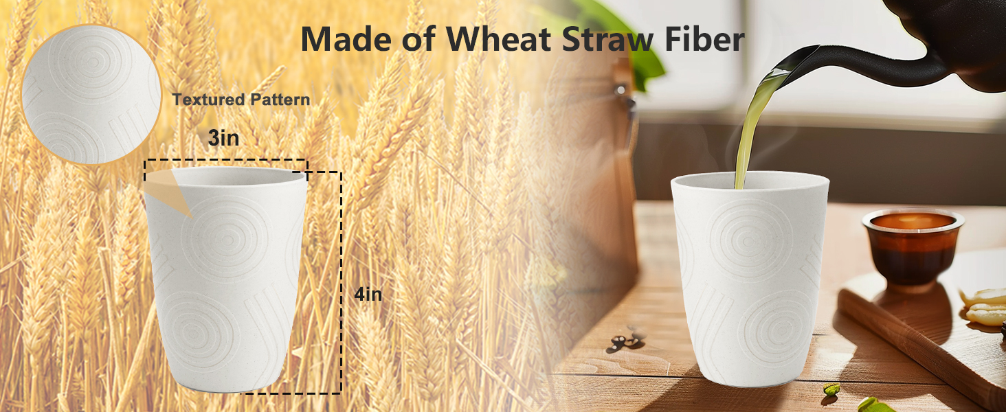 wheat straw cups set unbreakable glass small cup plastic drinking cups plastic cup set outdoor cups