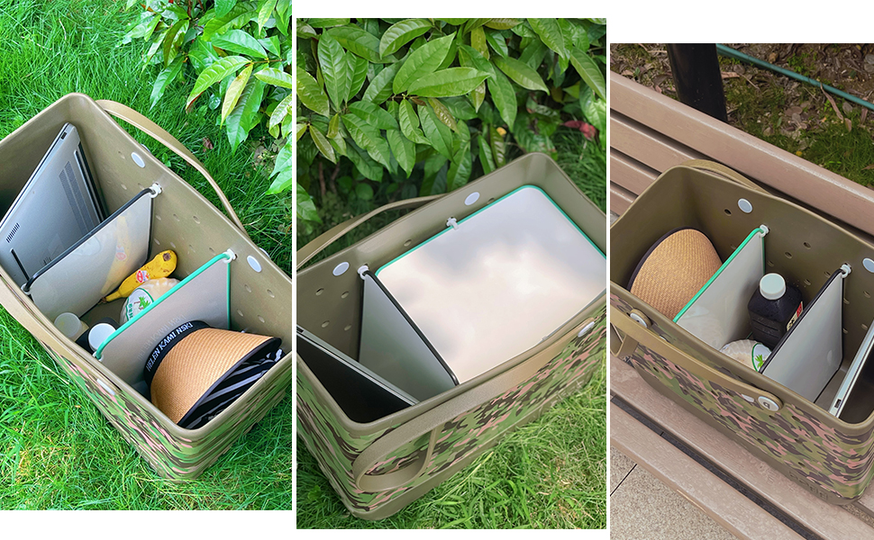 Eslcorri 2Pcs Divider Tray for XL Bogg Bag Beach Bag Accessories Organizer Tray