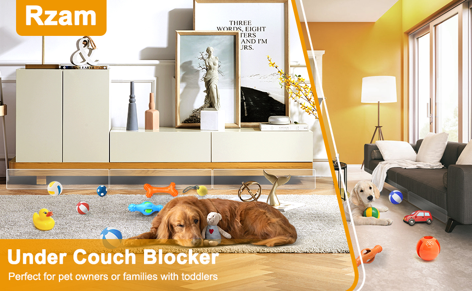 Rzam Under Couch Blocker for Pets, 8 Pack 15.8" L X 2.0" W