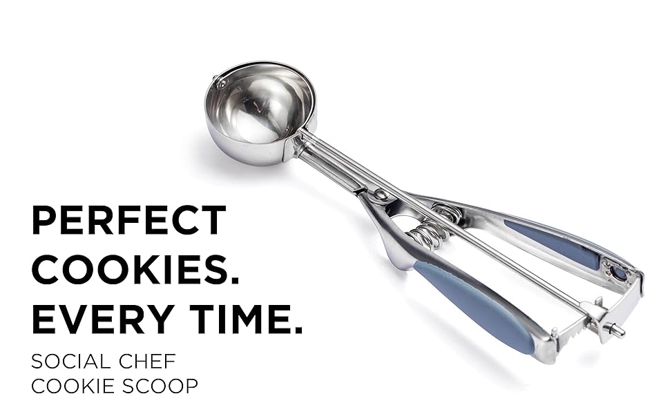 Social Chef Stainless Steel Cookie Scoop Small Cookie