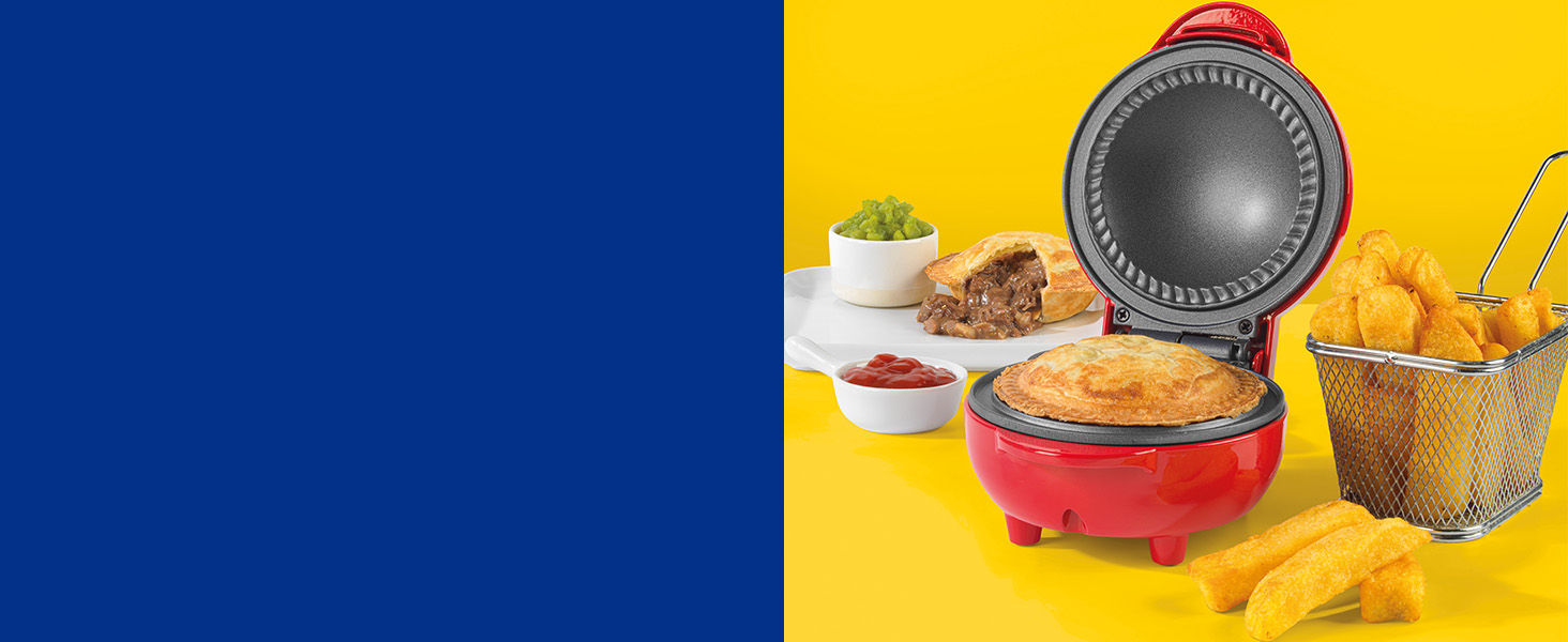 Giles & Posner EK4914 Mini Pie Maker DeepFill Pie Machine, NonStick