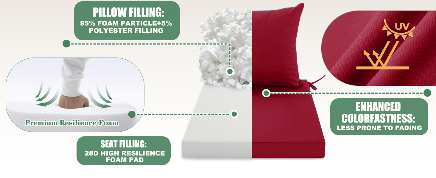deep seated outdoor cushions