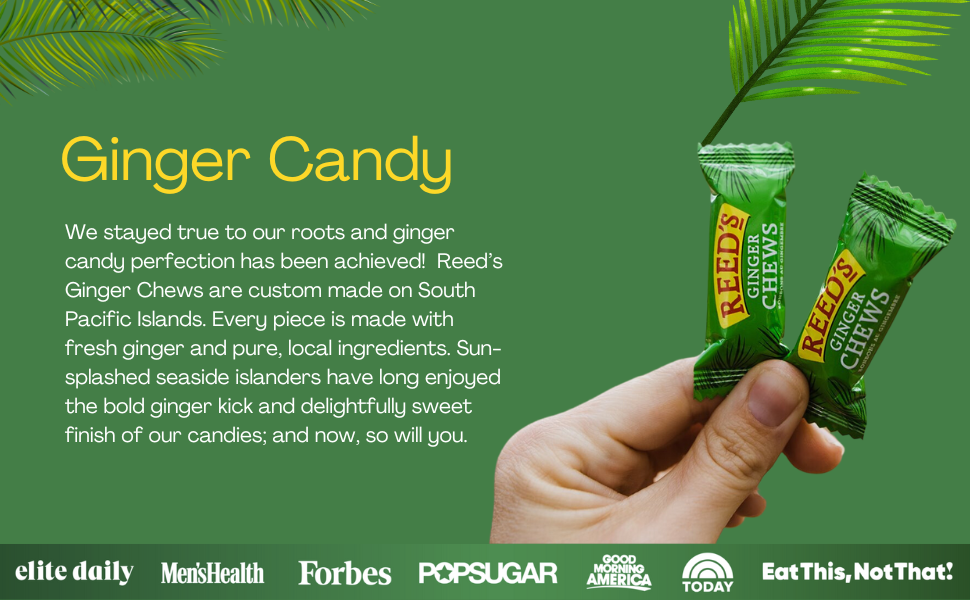 Reed's All Natural Ginger Chews Chewy Ginger Candy Sweet
